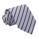 Single Stripe Classic Tie - White and Red - Well Dapper