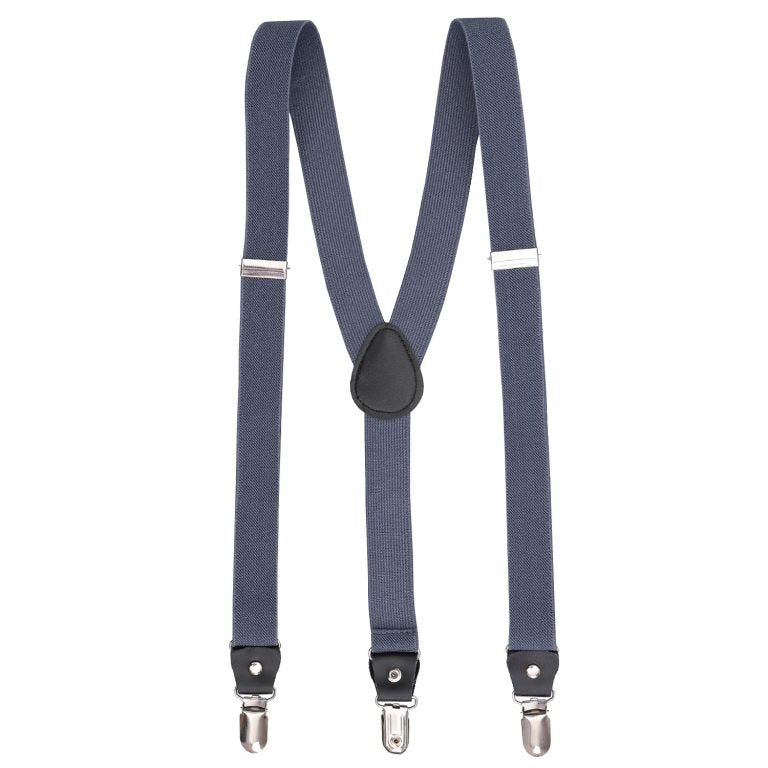 Boys Dark Grey Plain Braces