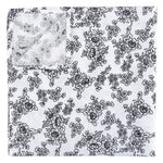 Floral Daphne Pocket Square - Navy Blue - Well Dapper