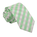 Gingham Check Slim Tie - Black - Well Dapper