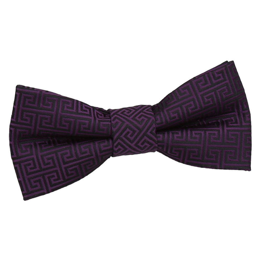 Greek Key Pre-Tied Bow Tie - Boys - Coral - Well Dapper