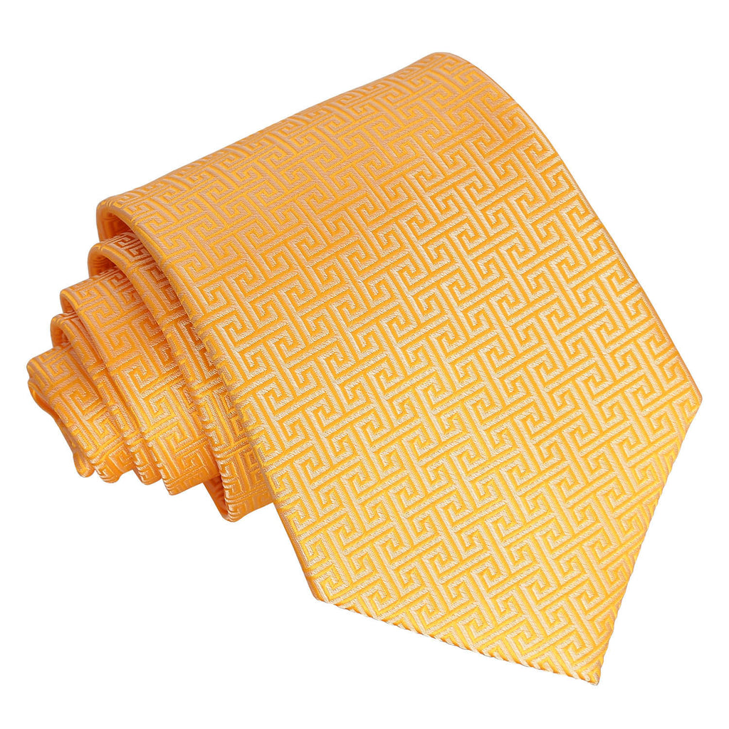 Marigold Greek Key Classic Tie