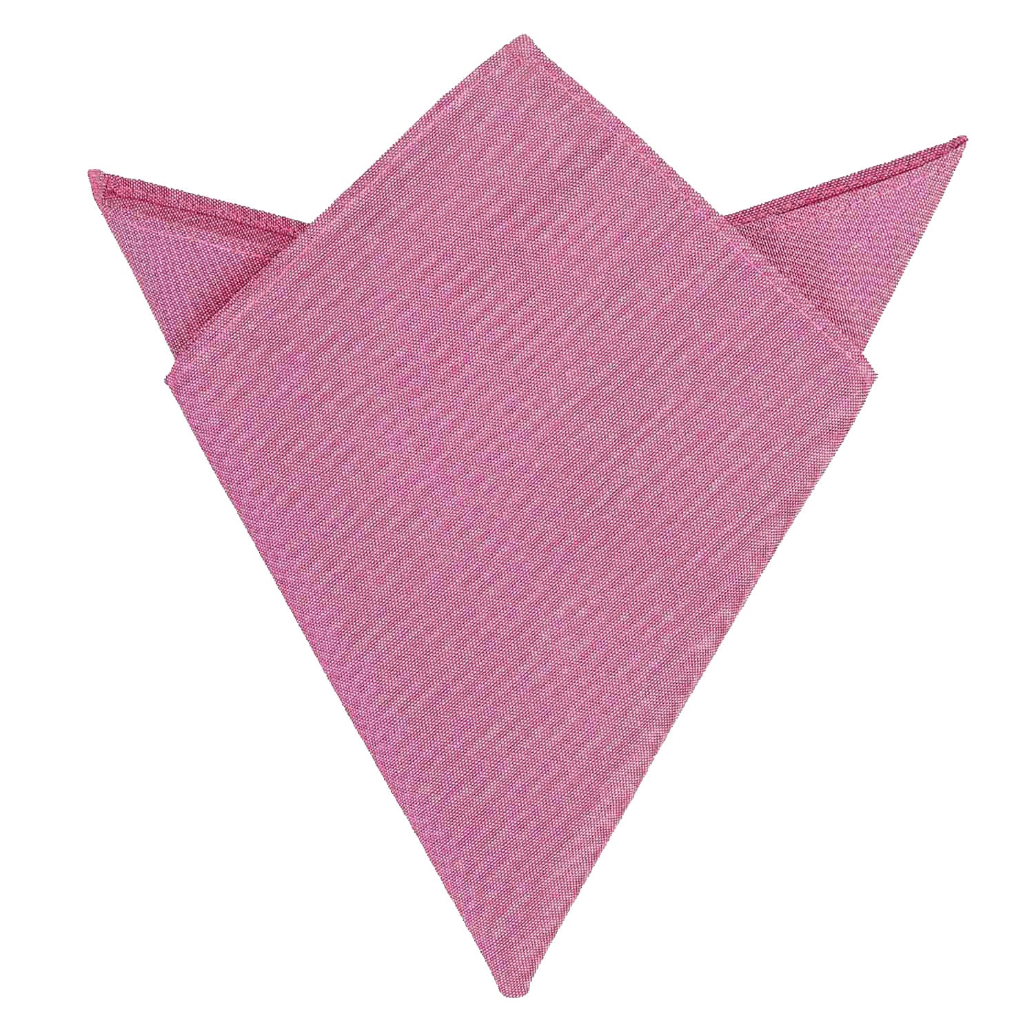 Amaranth Pink Chambray Cotton Pocket Square