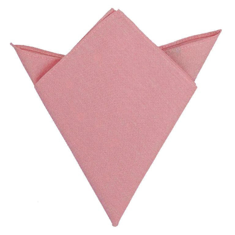 Chambray Cotton Pocket Square - Amaranth Pink - Well Dapper