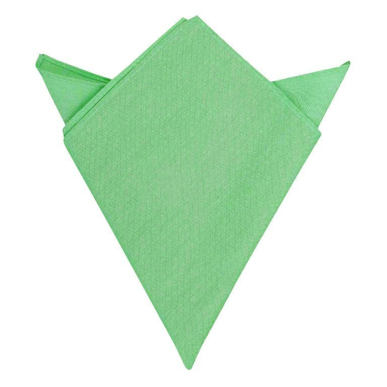 Mint Green Chambray Cotton Pocket Square