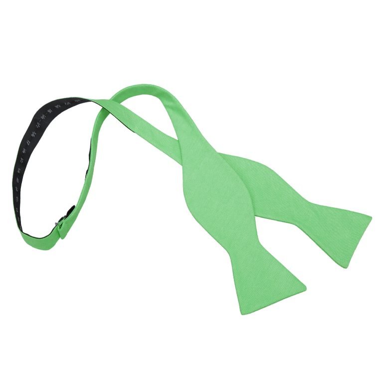 Chambray Cotton Thistle Self Tie Bow Tie - Light Yellow - Well Dapper