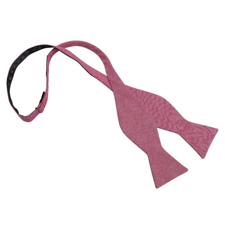 Chambray Cotton Thistle Self Tie Bow Tie - Lilac - Well Dapper