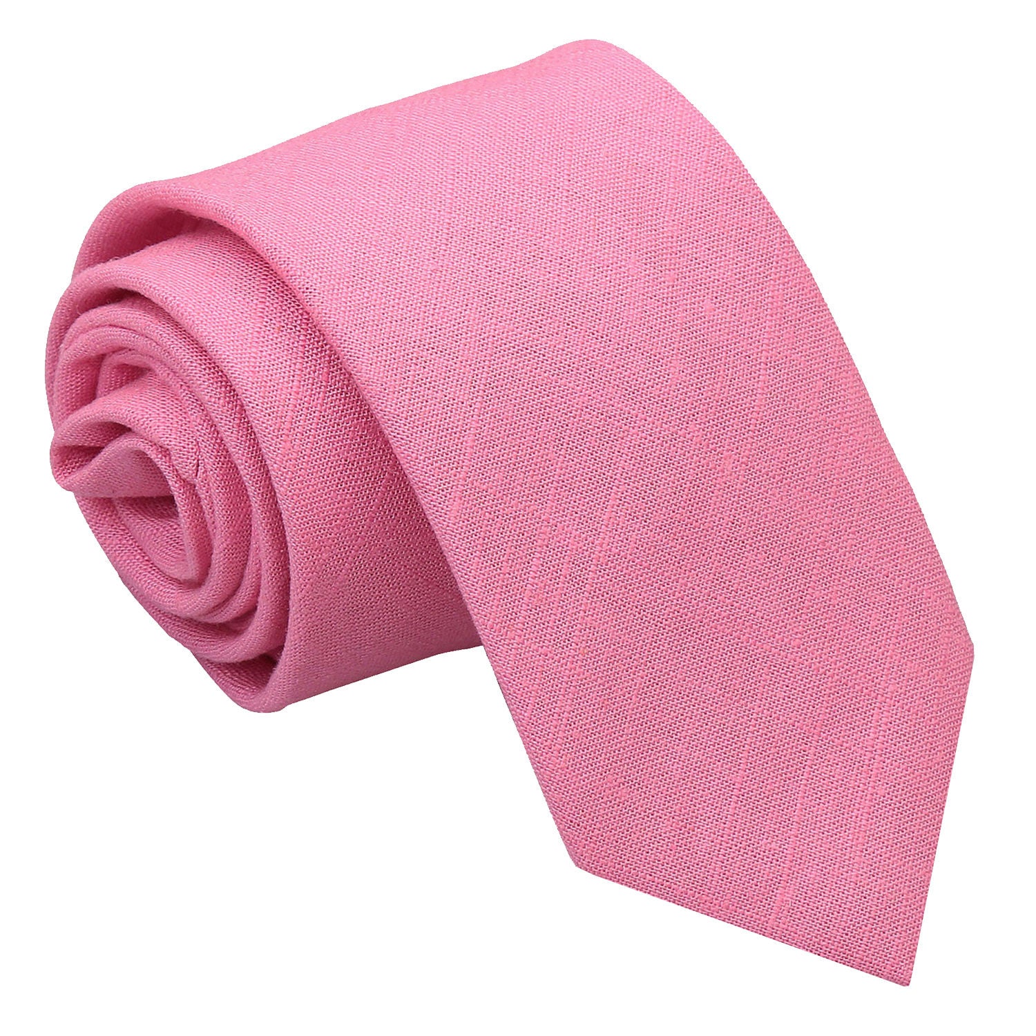 Hopsack Linen Slim Tie - Dark Olive - Well Dapper
