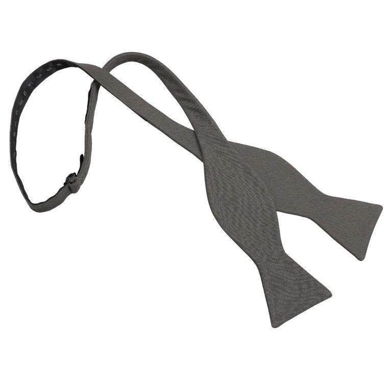 Dark Olive Hopsack Linen Thistle Self Tie Bow Tie