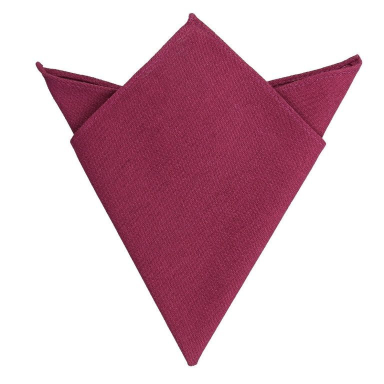 Hopsack Linen Pocket Square - Carnation Pink - Well Dapper