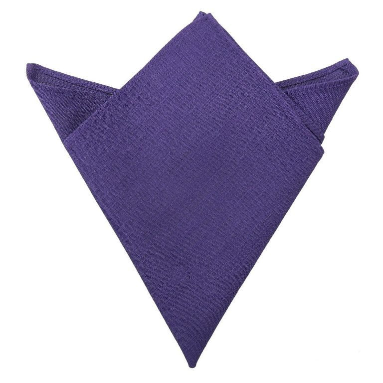 Hopsack Linen Pocket Square - Dark Olive - Well Dapper