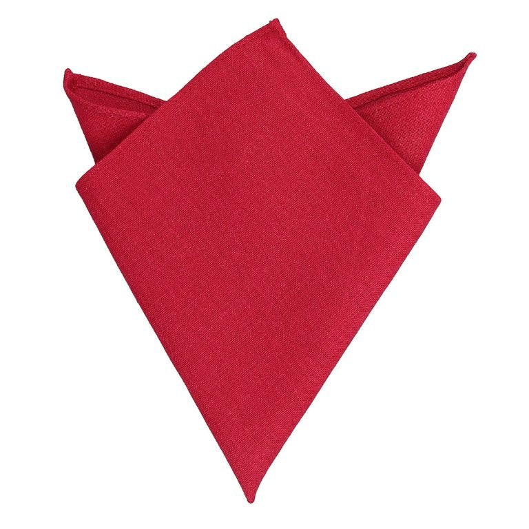 Hopsack Linen Pocket Square - Carnation Pink - Well Dapper