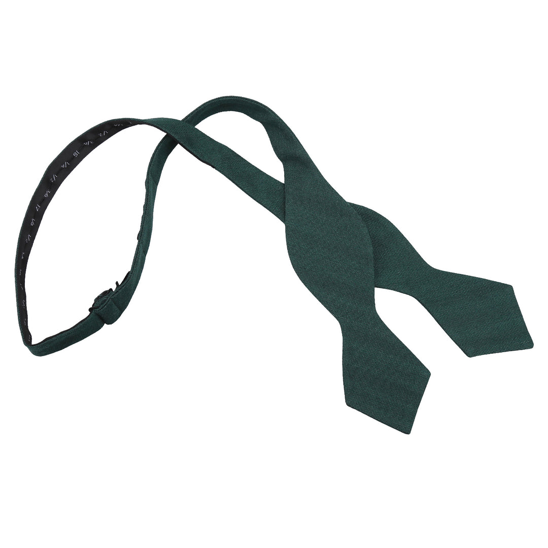 Ottoman Wool Pointed Self Tie Bow Tie - Brown - Well Dapper