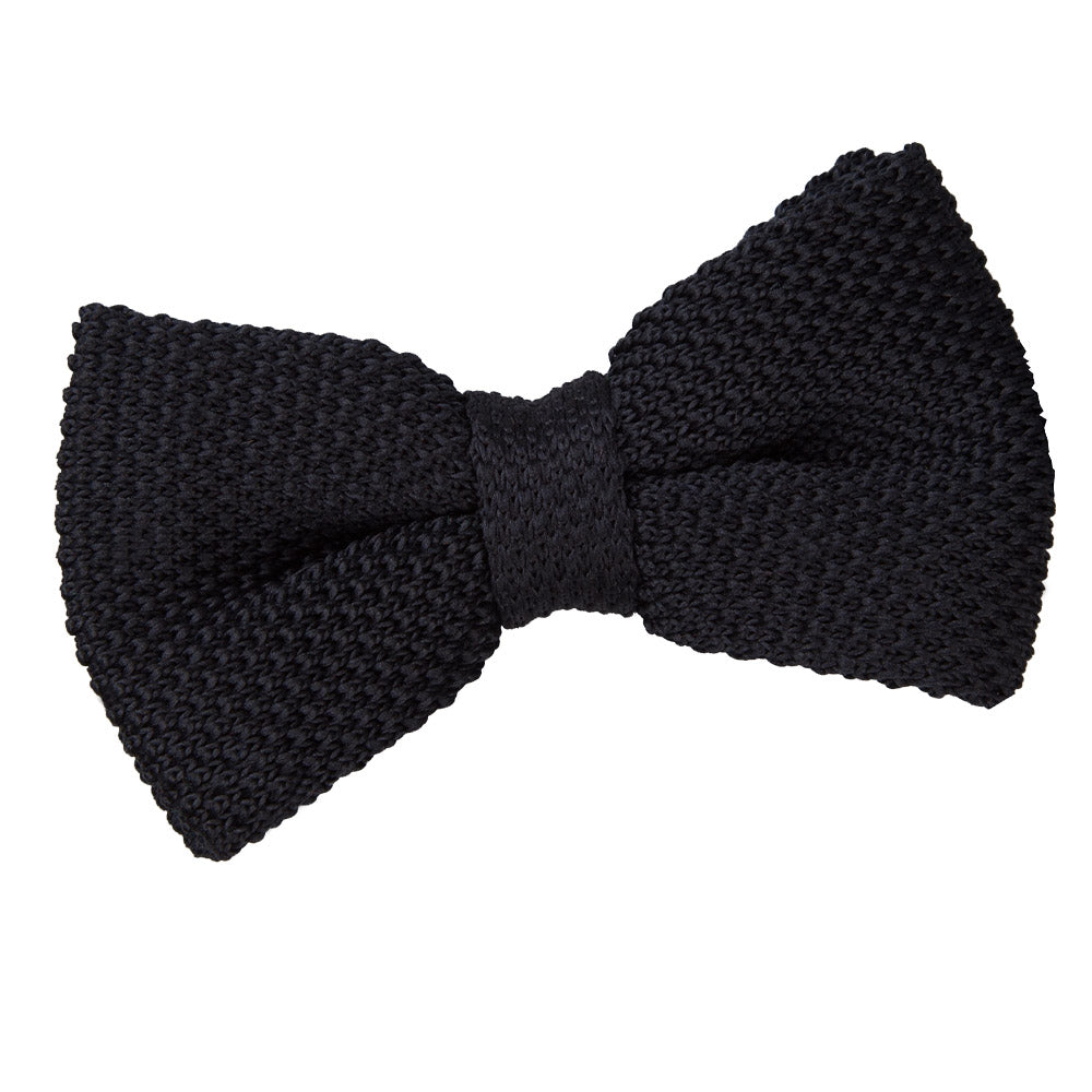 Plain Knitted Pre-Tied Bow Tie - Crimson Red - Well Dapper