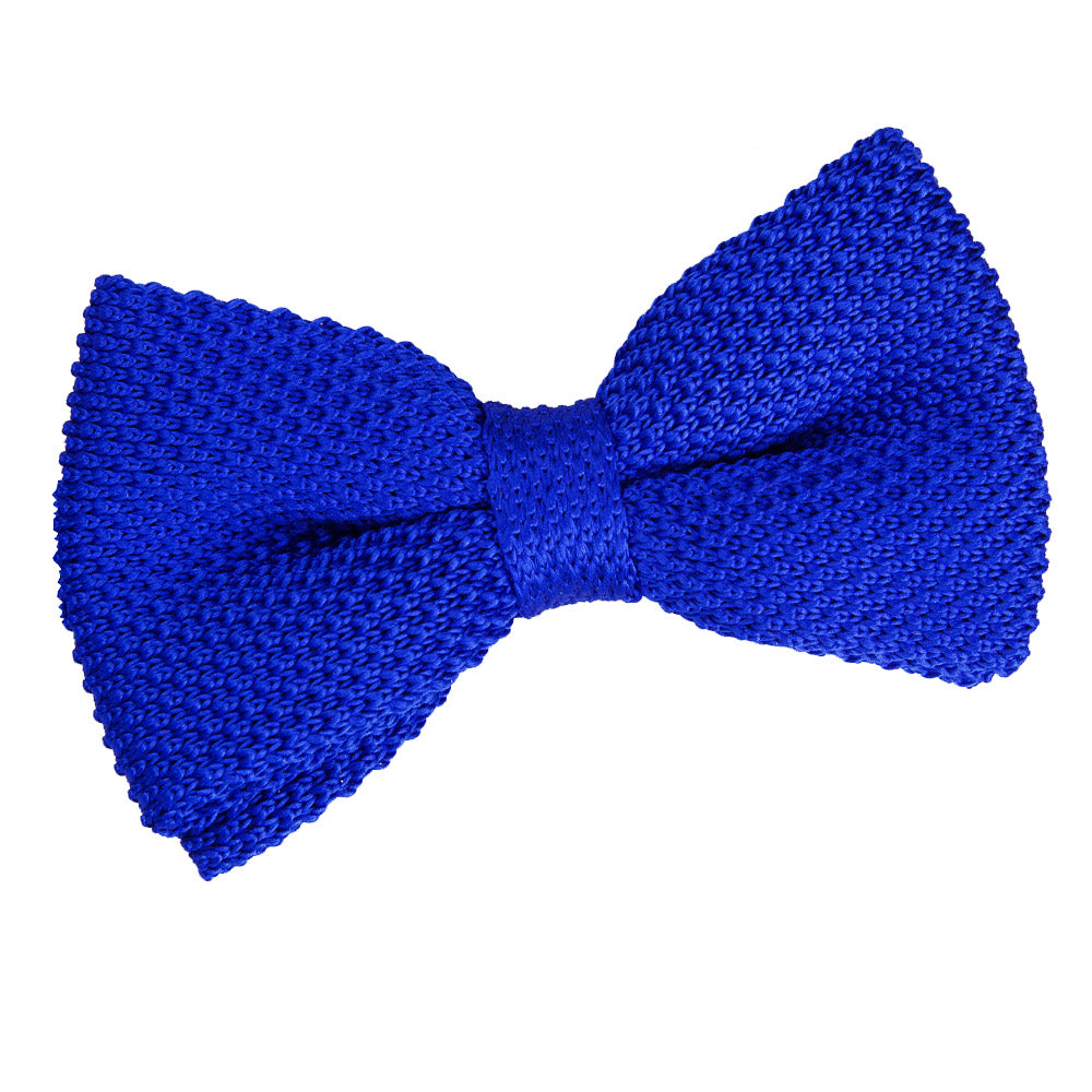 Royal Blue Plain Knitted Pre Tied Bow Tie