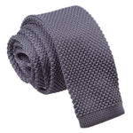 Plain Knitted Skinny Tie - Cadbury Purple - Well Dapper