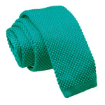 Plain Knitted Skinny Tie - Royal Blue - Well Dapper