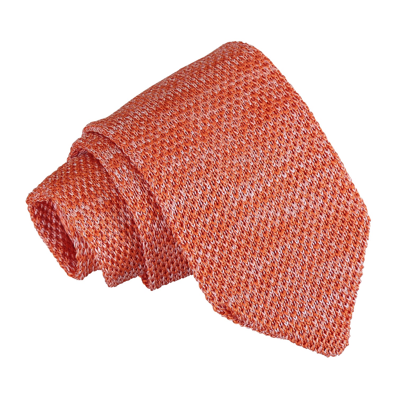 Melange Plain Speckled Knitted Slim Tie - Teal - Well Dapper