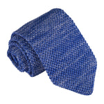 Melange Plain Speckled Knitted Slim Tie - Grey - Well Dapper