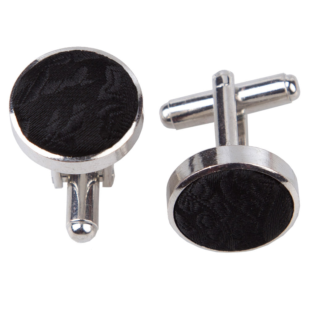 Paisley Cufflinks - Navy Blue - Well Dapper