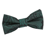 Paisley Pre-Tied Bow Tie - Boys - Teal - Well Dapper