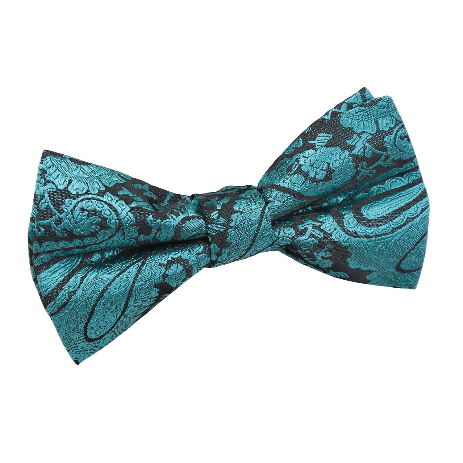 Paisley Pre-Tied Bow Tie - Boys - Black and Red - Well Dapper