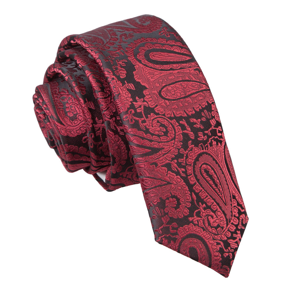 Paisley Skinny Tie - Royal Blue - Well Dapper