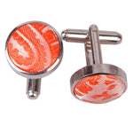 Paisley Cufflinks - Charcoal Grey - Well Dapper
