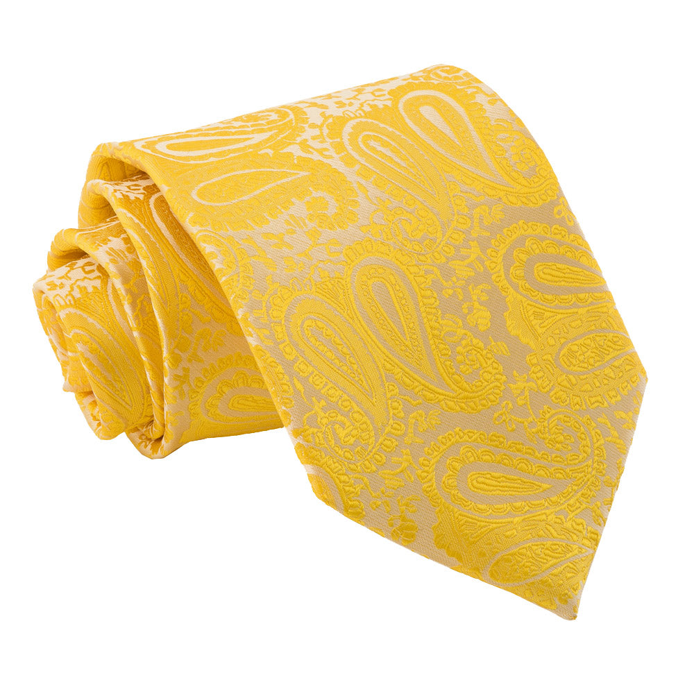 Gold Paisley Classic Tie