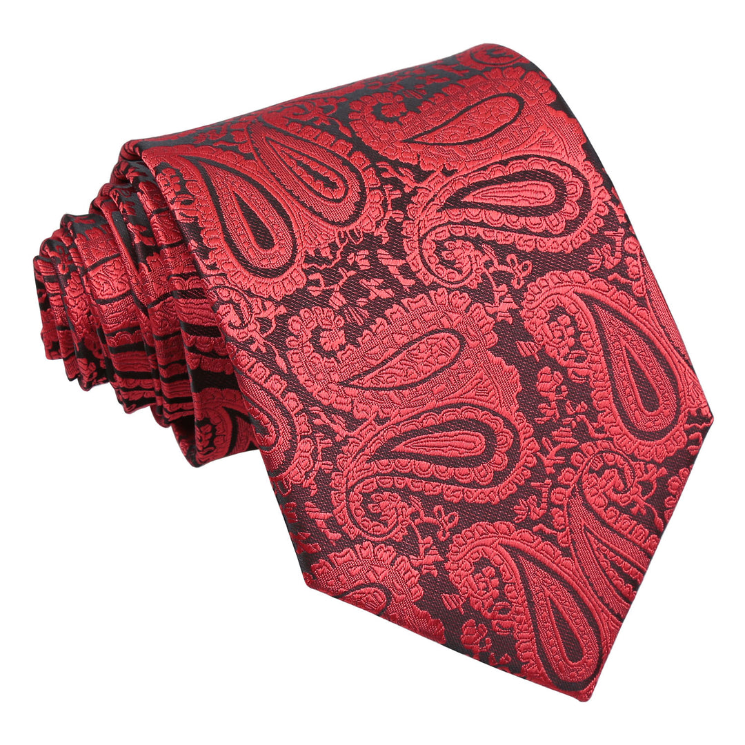 Paisley Classic Tie - Black - Well Dapper