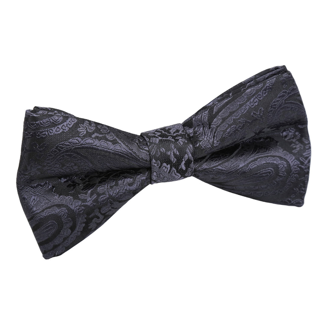 Paisley Pre-Tied Bow Tie - Navy Blue - Well Dapper