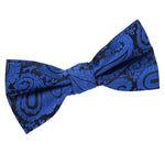 Paisley Pre-Tied Bow Tie - Navy Blue - Well Dapper