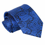 Paisley Classic Tie - Black and Red - Well Dapper