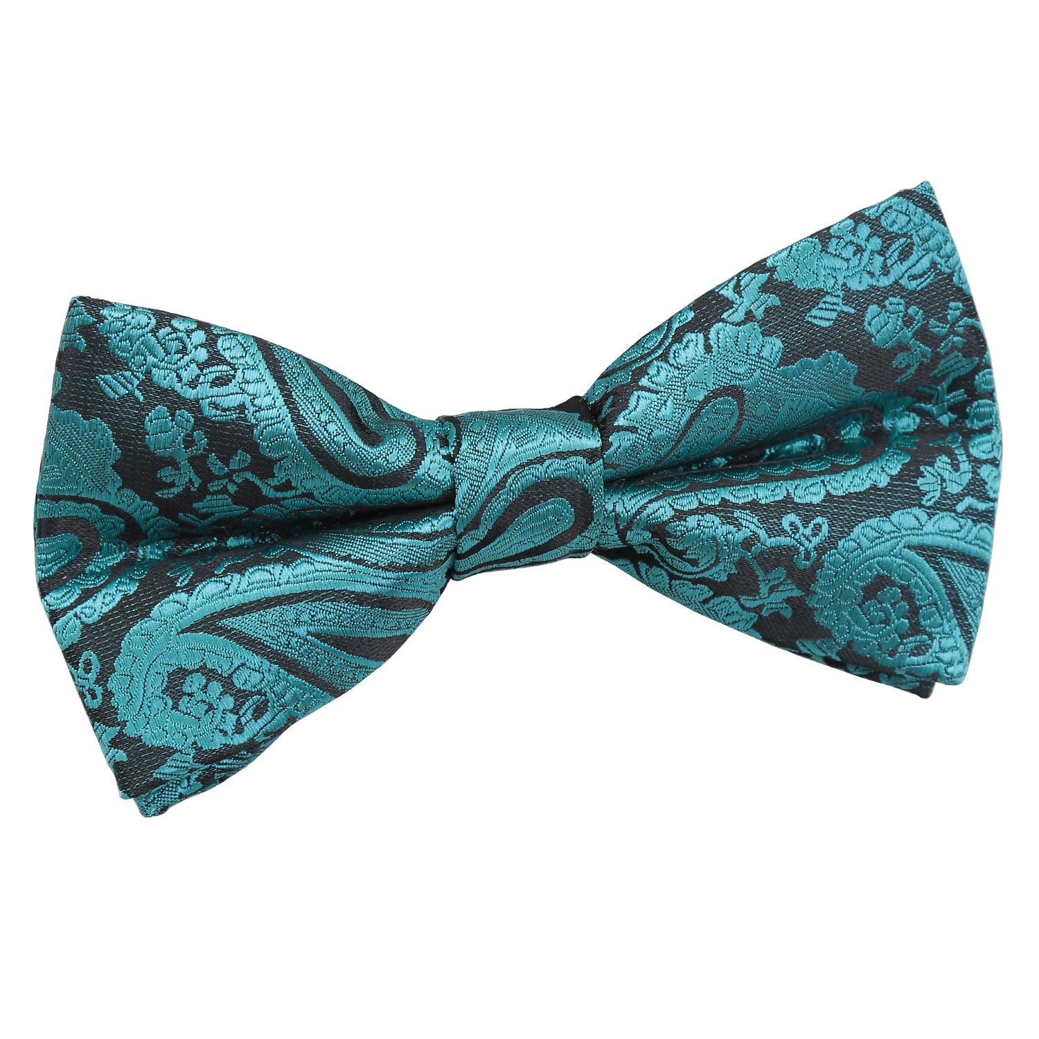 Paisley Pre-Tied Bow Tie - Silver - Well Dapper