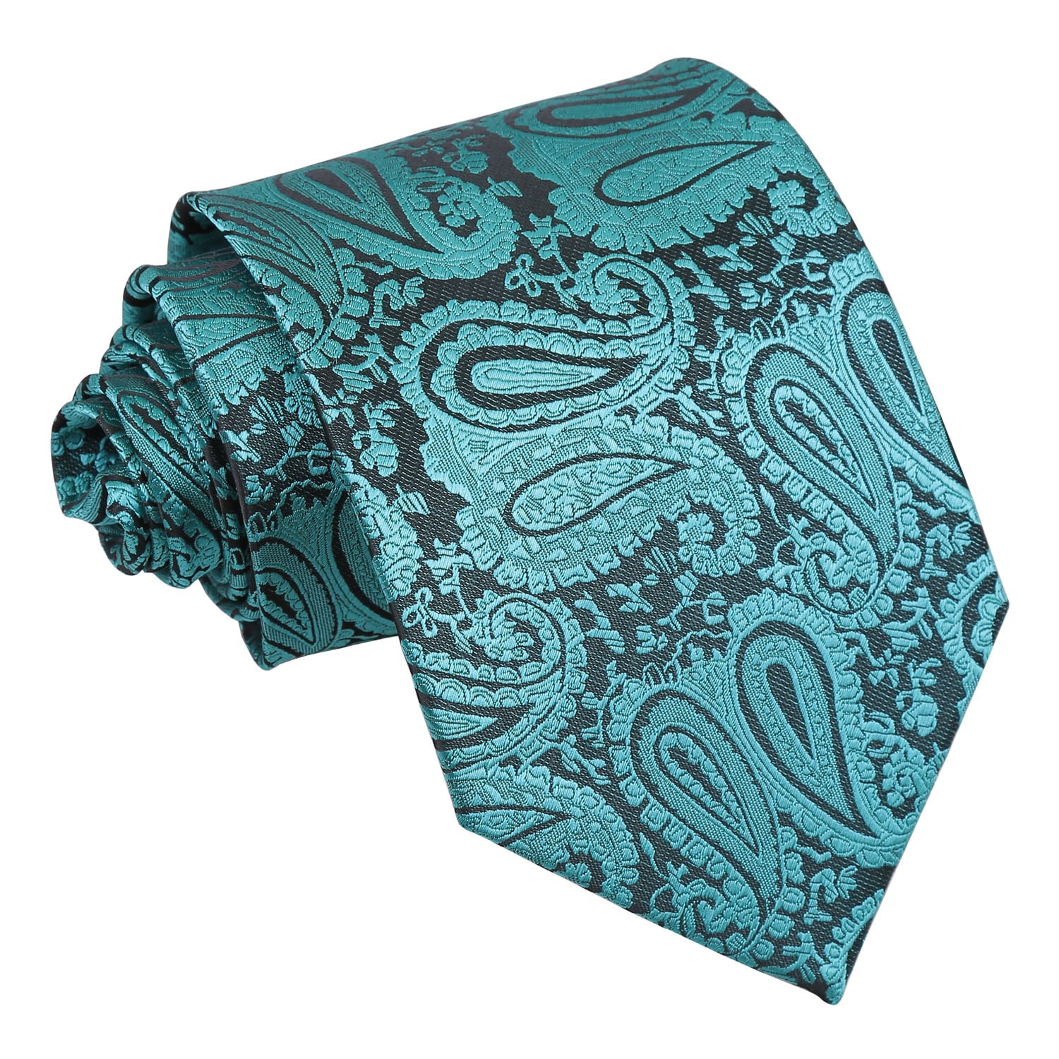 Paisley Classic Tie - Black and Red - Well Dapper