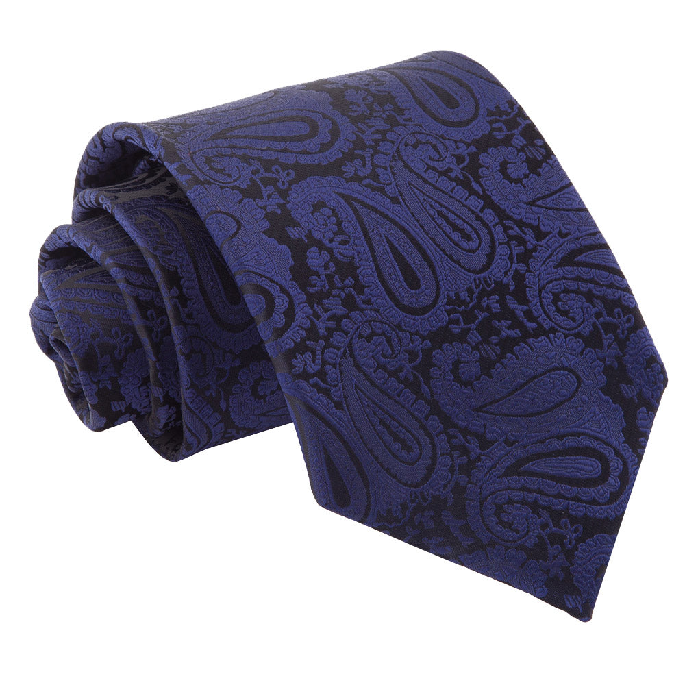 Paisley Classic Tie - Black and Red - Well Dapper