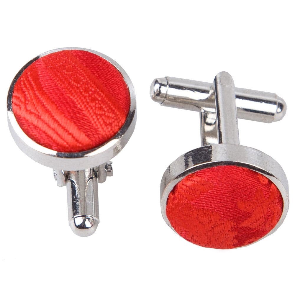 Paisley Cufflinks - Burgundy - Well Dapper