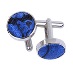 Paisley Cufflinks - Turquoise - Well Dapper