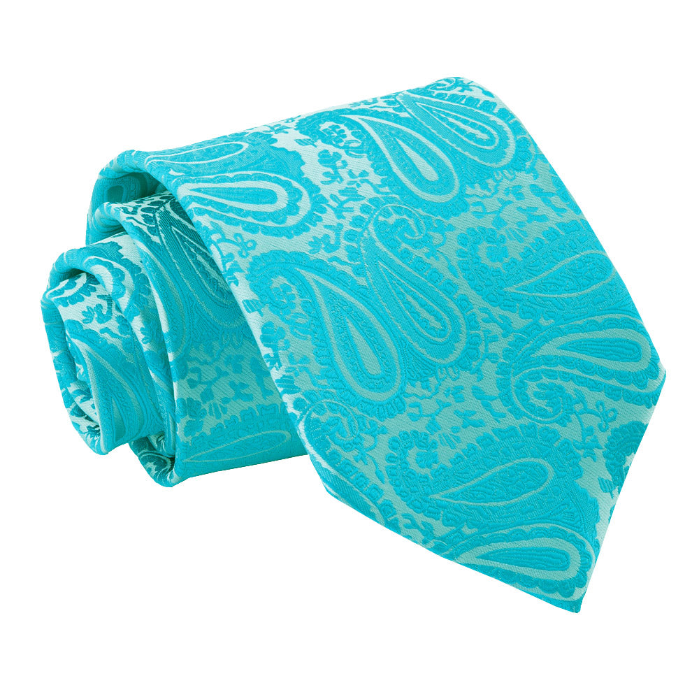 Paisley Classic Tie - Silver - Well Dapper