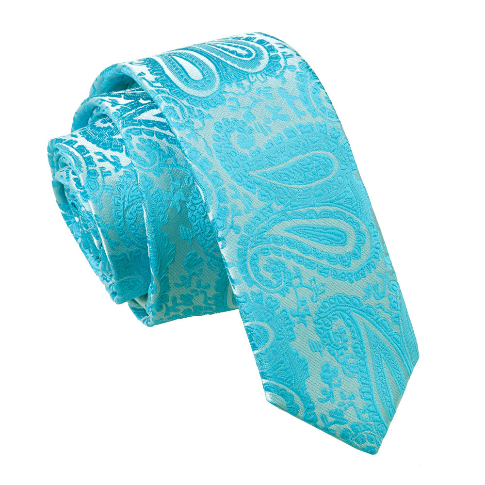 Paisley Skinny Tie - Burnt Orange - Well Dapper