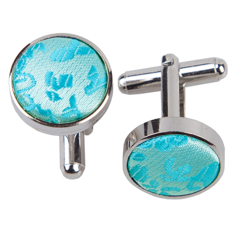 Paisley Cufflinks - Emerald Green - Well Dapper