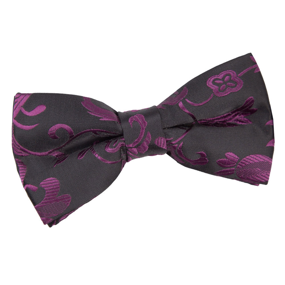 Black and Purple Passion Pre Tied Bow Tie