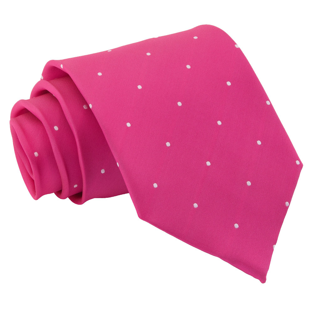 Hot Pink Pin Dot Classic Tie