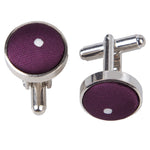 Pin Dot Cufflinks - Dark Red - Well Dapper