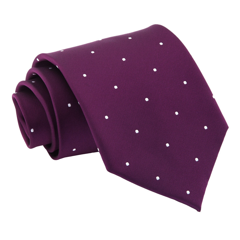 Pin Dot Classic Tie - Dark Red - Well Dapper