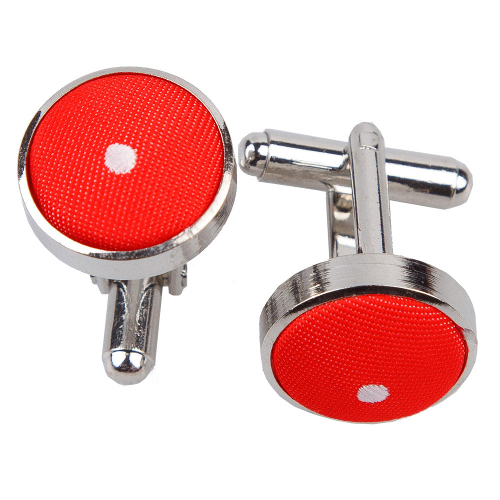 Pin Dot Cufflinks - Hot Pink - Well Dapper