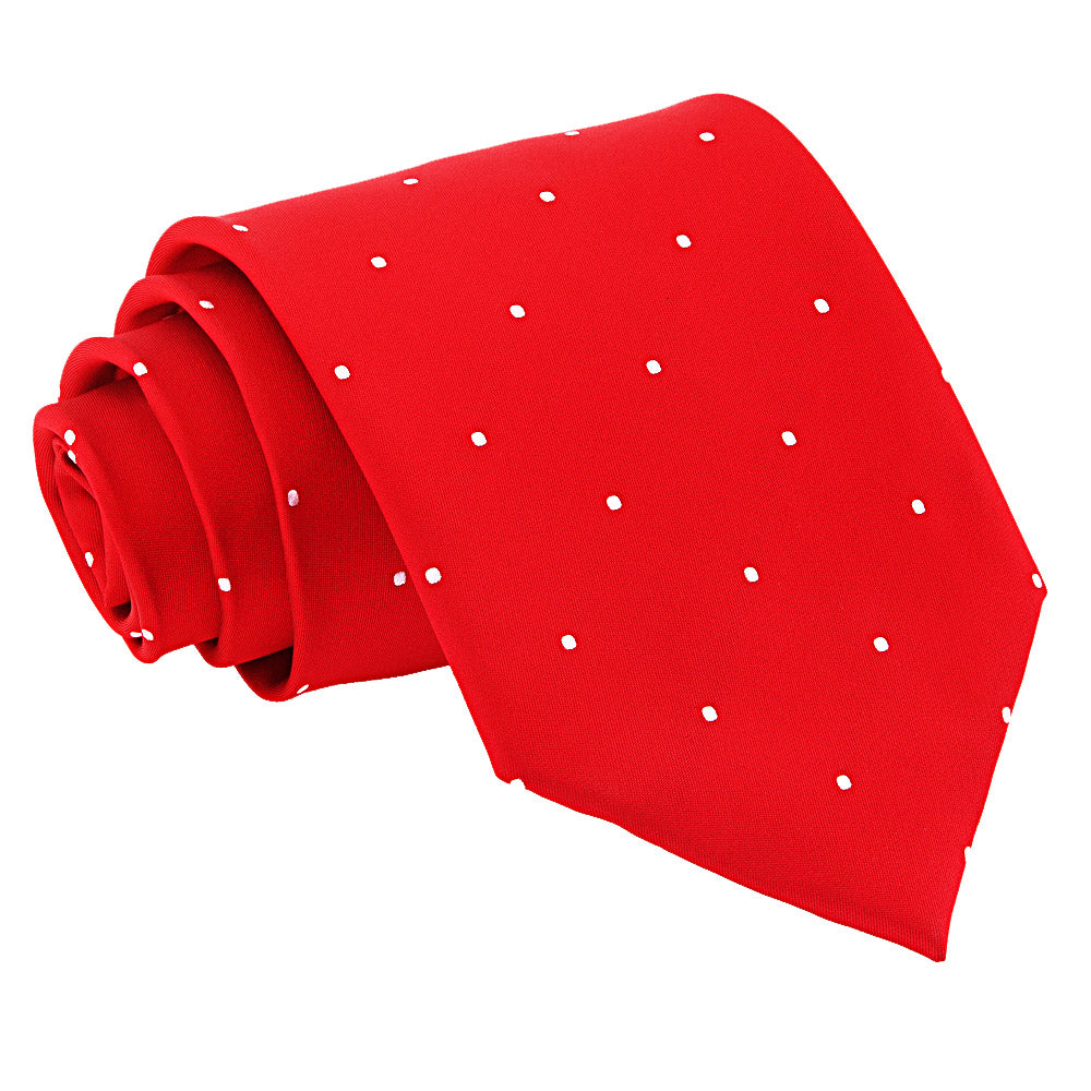 Red Pin Dot Classic Tie