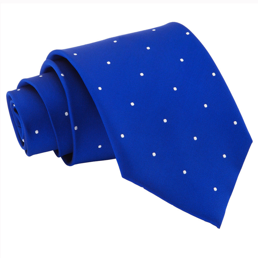 Royal Blue Pin Dot Classic Tie