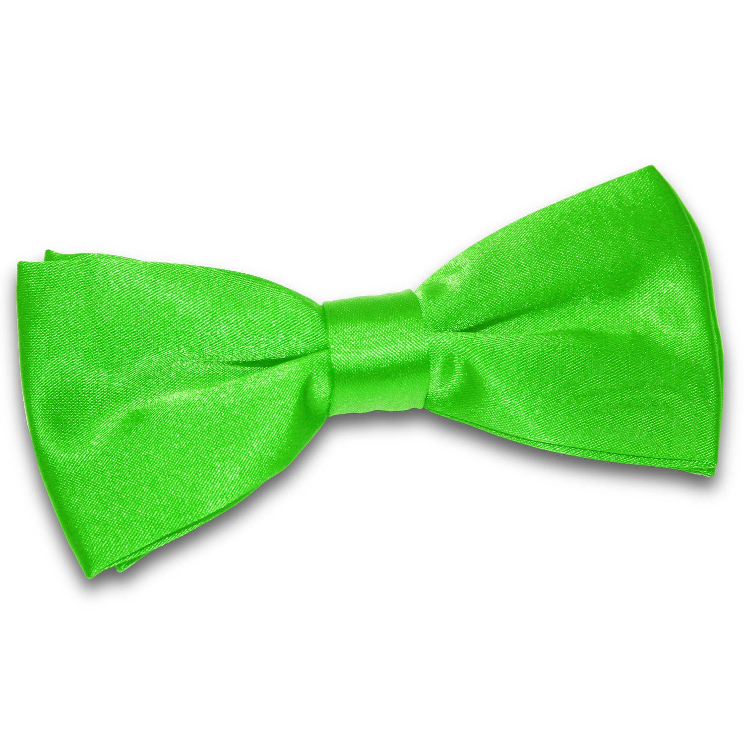 Plain Satin Pre-Tied Bow Tie - Black - Well Dapper