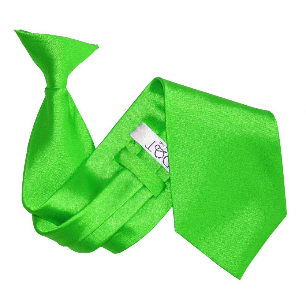 Plain Satin Clip-On Tie - Navy Blue - Well Dapper